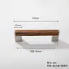 Manijas de Madera de Nogal, Gabinetes de Cajones de Madera Maciza, Puertas de Gabinete de Madera, Manijas de Armario de Madera Natural, Gabinetes de Madera, Minimalista Estilo Japonés
