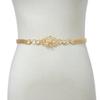 Popular Cadena Metálica Europea y Americana para Mujer Oro Calado con Diamantes Cadena de Cintura Ropa de Mujer Combinación Total Cadena Corporal Cinturón