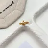 Anel Duplo C Estilo Europeu Micro-Set Zircônia Anel de Dedo Aberto Ajustável Moda Feminina Nova High-End Popular Personalidade