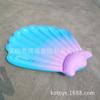 Producción profesional y venta al por mayor concha de vieira inflable azul concha flotante cama flotante de vieira burbuja anillo de natación