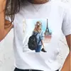 Camisetas para Mujer Femeninas Acuarela Estilo Tendencia de los 90 Cuello Redondo