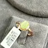 Anillo de Citrino Chapado en Oro con Gema de Moda Rubí Estilo Japonés y Coreano Anillo de Imitación de Turmalina Vintage de Lujo Ligero Personalizado para Mujer