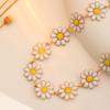 Pulsera de Joyería con Pintura al Óleo de Flor de Margarita Fresca Creativa de Moda Personalizada al por Mayor