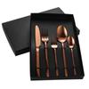 Conjunto de talheres de aço inoxidável transfronteiriço da Amazon com quatro ou cinco facas para bife ocidental, garfo e colher, caixa de presente com logotipo