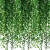 Amazon Transfronterizo Popular Mimbre Imitación Hiedra Artificial Hojas Falsas Flor de Plástico Planta Decoración Colgante Venta al por Mayor