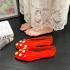 Flor de zapato nueva Fruta Gelatina Accesorios para zapatos Zapatos con agujeros Zapatos de cristal Decoración Flores tejidas a mano Sandalias de punta cuadrada Hebilla