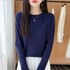 Comércio Exterior Transfronteiriço Outono e Inverno Novo Suéter Feminino Elegante de Tricô Trançado com Gola Redonda, Cor Sólida, Macio, Top Tendência Estilo Coreano