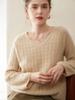 Lujo Ligero Suave y Acogedor ~ Suéter de Cachemir para Bebé para Mujer, Cuello en V, Estilo Holgado y Relajado, Suéter Versátil de Punto Trenzado Oversize