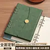 Caderno de folhas soltas de alta qualidade com logotipo personalizado, caderno de escritório em couro sintético para negócios, livro de registro de reuniões, páginas internas substituíveis