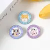 Broches Redondos de Animais Fofinhos e Curativos: Bottons de Humor de Hamster, Panda Vermelho e Gambá, Acessórios para Roupas e Bolsas Atacado