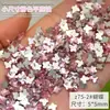 Rosa tamaño pequeño manicura diamante plano al por mayor mini ojo de caballo amor mariposa forma cristal diamante decoraciones para uñas