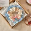 Lindo Scrunchie de Oso Cereza para Mujer, Cuerda para Moño Estilo Falda a Cuadros, Goma Elástica, Accesorio para el Cabello de Alto Valor