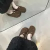 Zapatos Planos Estilo Bosque Retro con Suela de Corcho y Forro de Felpa Birkenstock para Mujer 2025 Otoño e Invierno Nuevo Estilo Mocasines Versátiles Slip-On con Lazo