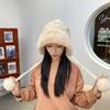 Estilo Coreano Nuevo Otoño e Invierno Felpa Lindo Combinable Cálido Doble Pompon A prueba de Frío Otoño e Invierno Niñas