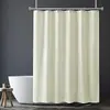Cortina de Ducha para Baño Transfronteriza, Moderna y Elegante, Blanco Puro Simple con Patrones Multicolor, Cortina de Ducha sin Taladro con 12 Ganchos