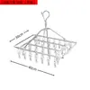 Tendedero de Ropa de Acero Inoxidable con Múltiples Pinzas, Perchero para Ropa Interior, Tendedero Doméstico, Zapatero, Pinzas para Calcetines para Secado y Almacenamiento en Dormitorios