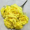Nuevo producto transfronterizo: Arreglo Floral Artificial de Boda con Rosa de Cuernos Grandes de 7 Cabezas, Ramo de Mano, Decoración de Mesa, Flores de Seda Hechas a Mano para Estudio de Bodas