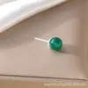 Aretes de Cerámica con Cuentas de Ágata Natural, Nuevo Estilo Chino, Pendientes Versátiles de Moda de Lujo Ligero