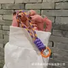 Estilo Minimalista Correa de Teléfono Tejida a Mano Correa de Muñeca con Bloques de Color Llavero Correa Portátil para Teléfono Colgante para Estudiante