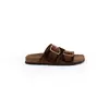 Dos Versiones~ Sandalias Birkenstock de Terciopelo con Suela Suave, Doble Hebilla, Estilo Perezoso, Suela Gruesa para Mujer, Adecuadas para Uso en Exteriores y para Ir al Trabajo