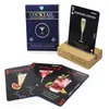Set de naipes para cócteles de 54 piezas transfronterizo, personalizado para reuniones familiares, incluye tarjetas de pasos de recetas para mezclar bebidas, tarjetas de juego de mesa interactivas