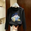 Camada Interna Base Manga Longa Infantil para Primavera e Outono 2026 Nova Estampa 100% Algodão Roupas para Meninos Camiseta