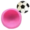 Molde de silicone de futebol, baseball, basquete, molde para bolo flip de açúcar, molde DIY para chocolate e panificação