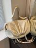 Bolso de Hombro Nuevo de Primavera y Verano para Mujer Casual Combinable Plisado Cruzado Moda Personalizado Nicho Viaje Bolso de Tela de Nylon