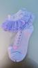 Calcetines de Encaje para Niñas Niños Cristal Ultra-delgados Princesa Baile Doble Capa Rayados Seda de Hielo Transparentes Sin Hueso Sin Costuras Transpirables Planos