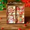 DIY de Natal Enfeites de Madeira Feitos à Mão Enfeites Pequenos para Árvore de Natal Enfeites Pingentes Decoração Luminosa para Vitrine Presentes