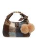 Bolso Pequeño de Cuadros de Lana Retro Transfronterizo para Mujer 2024 Nuevo Bolso de Hombro Cruzado de Moda Otoño e Invierno Bolso Dumpling de Mano