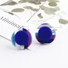 Versión coreana de pendientes pentagonales redondos de costura de color acrílico pendientes Joyería DIY pendientes Accesorios hechos a mano material