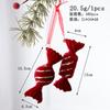 Nova decoração de Natal Cross Border vinho tinto Flocking Bow Elk Pendant Decoração de árvore de Natal Enfeite Pendant