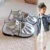 Zapatos de cuero de suela blanda para niñas, nueva colección de otoño 2026, zapatos para niños, zapatos de princesa elegantes y bonitos para niñas pequeñas, adecuados para actuaciones