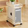 Soporte para Host de Computadora, Carrito Móvil, Estación de Trabajo de Escritorio, Base con Chasis con Ruedas, Bandeja de Soporte, Estante de Almacenamiento