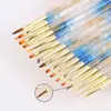 Venta directa de fábrica de nuevos juegos de herramientas de bolígrafos para decoración de uñas estilo japonés, que incluyen bolígrafos de colores, bolígrafos para manicura francesa, bolígrafos de gel con punta redonda y bolígrafos para dibujar líneas