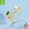 Conjunto Original de Anillo y Pulsera de Pez Payaso y Cangrejo Yinziyun Estilo Océano Veraniego Vibrante Anillo Ajustable de Plata S925
