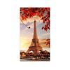 Juchuang HD Torre Eiffel Única Hoja de Otoño Arte Pintura al Óleo Paisaje Moderno Decoración de Pared del Hogar Pintura