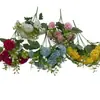 Clavel Simulado de 5 Pétalos y 10 Cabezas Ramo Pequeño Flor Artificial Arreglo Floral Camino de Boda Decoración para el Hogar Material de Flor de Seda Transfronterizo