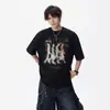 Camiseta Genial de Manga Corta Estilo Retro Americano para Hombres y Mujeres, Top Holgado de Cuello Redondo Streetwear, Ropa de Verano Oversize High Street para Jóvenes