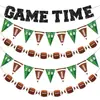 Jogo de Festa de Futebol Super Bowl Bandeira de Puxar Triângulo Bandeira de Puxar de Rugby Decoração de Festa
