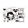 Aover Transfronterizo Niña Ama Cocinar, Exquisitas Calcomanías de Pared DIY para la Cocina Af2022 Hogar Niños Calcomanías Impermeables