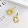 Pingente de Coração Estilo Barroco, Acessório para Joias DIY de Design Exclusivo, Joia de Esmalte de Coração para Halloween