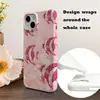 Capa para iPhone 15PM com peixes tropicais em aquarela rosa degradê, película fina para iPhone 17, capa protetora de telefone para comércio exterior