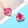 Tangxun resina fosca e rosa desabrochando Camélia acessórios capa de celular patch Grampo de flor material artesanal