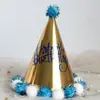 Sombrero de Cumpleaños para Niños y Adultos Punto Láser Reflectante Gorra Puntiaguda de Bola Gorra Puntiaguda de Fiesta Gorra de Corona Gorra de Bola Mao