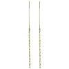 Pendientes de cadena de caja de eslabones planos largos de plata S925 completa con borlas, adelgazantes, estilo coreano, pendientes únicos y de moda de celebridad de internet
