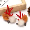 Accesorios para el Cabello de Astas Nuevas Transfronterizos Adornos de Astas de Alce Lindos para Celebraciones Pinza para el Cabello Clip para el Cabello de Disfraz Navideño