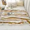 Manta de felpa estrella jacquard bicolor dream whisper con pompones disponible para comercio electrónico transfronterizo manta de felpa de doble cara compresible envío directo