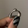 Anillo Ola Geométrica para Mujer, Moda y Sencillo Estilo Commuter, Anillo Abierto con Perla Redonda, Diseño de Nicho, Anillo de Dedo Índice Trendy